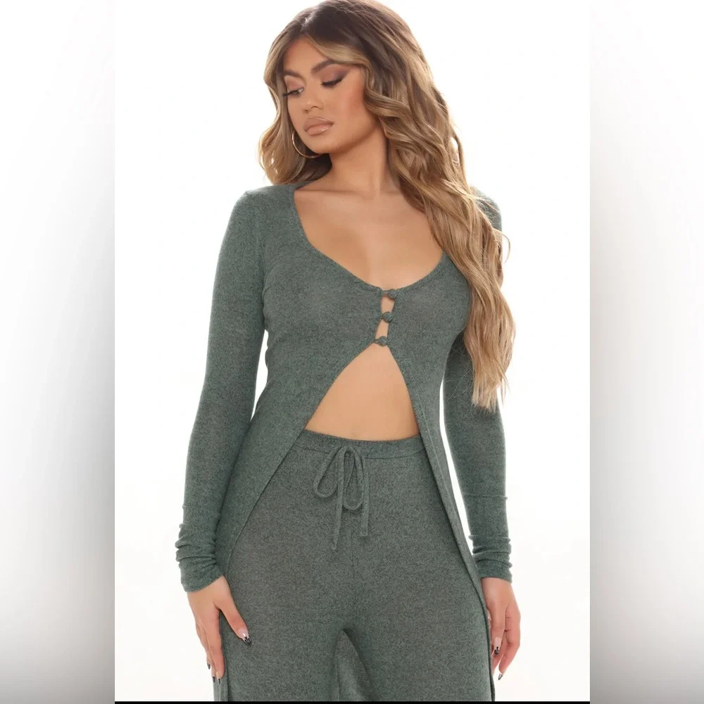 2PC Fashion Nova Constance Legging Set In Hunter-Size M NWT💚
